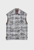 【スタニングルアー/STUNNING LURE】のrホイルチェックコクーンベスト 人気、トレンドファッション・服の通販 founy(ファニー) ファッション Fashion レディースファッション Fashion for Women アウター Coat / Outerwear Collection レディースジャケット・軽アウター Jackets シルバー Silver, Metallic Silver ジャケット Jacket, Outerwear チェック Check, Plaid, Tartan プリント Print, Printed Pattern ベスト Vest, Waistcoat モダン Modern, Contemporary 新作・新入荷 New Arrivals / New In thumbnail ライトグレー|ID: prp329100004624703 ipo3291000000033216446