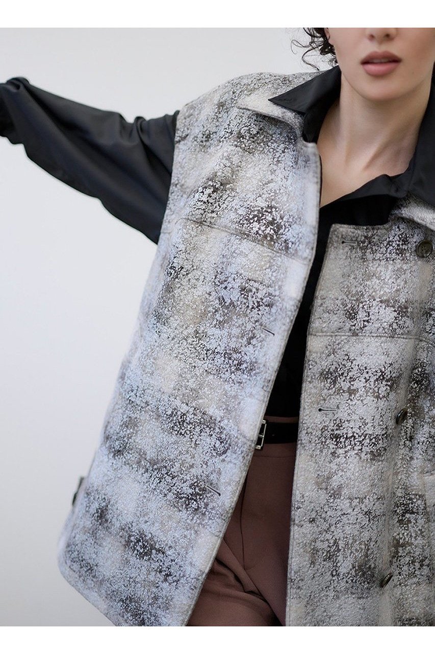 【スタニングルアー/STUNNING LURE】のrホイルチェックコクーンベスト 人気、トレンドファッション・服の通販 founy(ファニー) 　ファッション　Fashion　レディースファッション　Fashion for Women　アウター　Coat / Outerwear Collection　レディースジャケット・軽アウター　Jackets　シルバー　Silver, Metallic Silver　ジャケット　Jacket, Outerwear　チェック　Check, Plaid, Tartan　プリント　Print, Printed Pattern　ベスト　Vest, Waistcoat　モダン　Modern, Contemporary　新作・新入荷　New Arrivals / New In　other-5|ID: prp329100004624703 ipo3291000000033216450