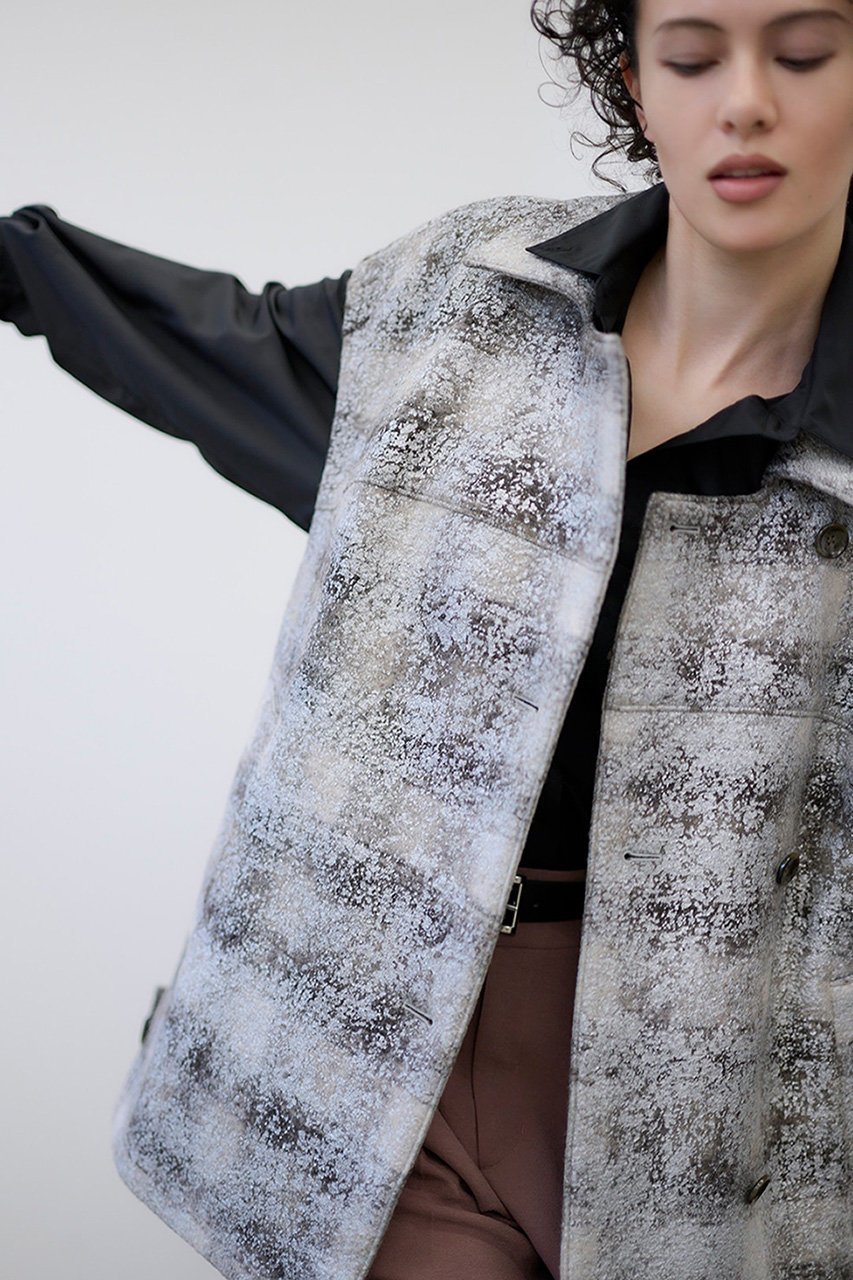【スタニングルアー/STUNNING LURE】のrホイルチェックコクーンベスト 人気、トレンドファッション・服の通販 founy(ファニー) 　ファッション　Fashion　レディースファッション　Fashion for Women　アウター　Coat / Outerwear Collection　レディースジャケット・軽アウター　Jackets　シルバー　Silver, Metallic Silver　ジャケット　Jacket, Outerwear　チェック　Check, Plaid, Tartan　プリント　Print, Printed Pattern　ベスト　Vest, Waistcoat　モダン　Modern, Contemporary　新作・新入荷　New Arrivals / New In　other-8|ID: prp329100004624703 ipo3291000000033788109