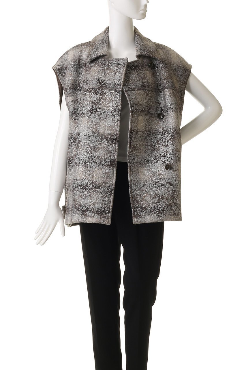 【スタニングルアー/STUNNING LURE】のrホイルチェックコクーンベスト 人気、トレンドファッション・服の通販 founy(ファニー) ファッション Fashion レディースファッション Fashion for Women アウター Coat / Outerwear Collection レディースジャケット・軽アウター Jackets シルバー Silver, Metallic Silver ジャケット Jacket, Outerwear チェック Check, Plaid, Tartan プリント Print, Printed Pattern ベスト Vest, Waistcoat モダン Modern, Contemporary other-7|ID: prp329100004624703 ipo3291000000035817528