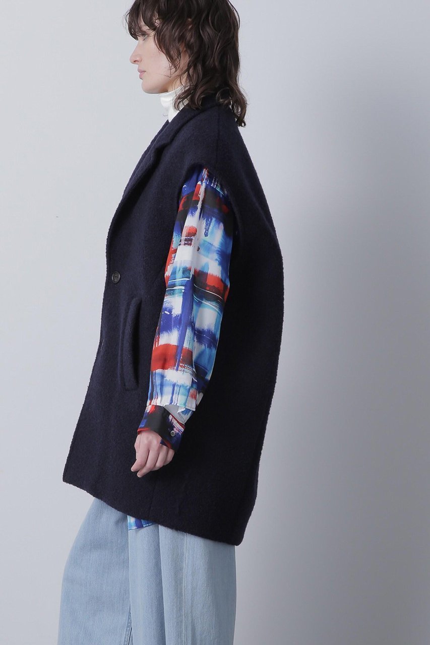【ヒューエルミュージアム/hueLe Museum】の【STUMBLY】Tailored Collar Gilet 人気、トレンドファッション・服の通販 founy(ファニー) 　ファッション　Fashion　レディースファッション　Fashion for Women　アウター　Coat / Outerwear Collection　レディースジャケット・軽アウター　Jackets　コクーン　Cocoon, Cocoon Silhouette　ジャケット　Jacket, Outerwear　ツイード　Twill, Twill Weave　パターン　Pattern, Design Print　ベスト　Vest, Waistcoat　ボンディング　Bonding, Bonded Fabric　other-6|ID: prp329100004624704 ipo3291000000033216487