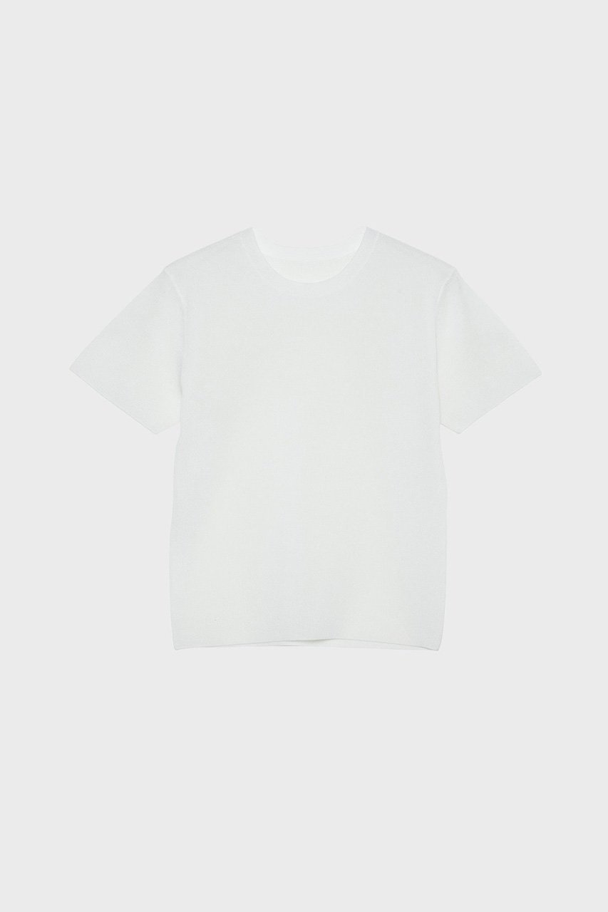 【スタニングルアー/STUNNING LURE】のスムースニットTシャツ インテリア・キッズ・メンズ・レディースファッション・服の通販 founy(ファニー) 　ファッション　Fashion　レディースファッション　Fashion for Women　トップス・カットソー　Cut & Sew Tops　ニット　Knit Tops & Sweaters　シャツ・ブラウス・オフィスカジュアル　Elegant Blouses & Button-Ups　ロングTシャツ・Tシャツ　Longline T-Shirts & Tees　カジュアルプルオーバー・ニットトップス　Pullovers & Knit Tops / Casual Pullovers　コンパクト　Compact, Small Size　新作・新入荷　New Arrivals / New In　ホワイト|ID: prp329100004624706 ipo3291000000033216505