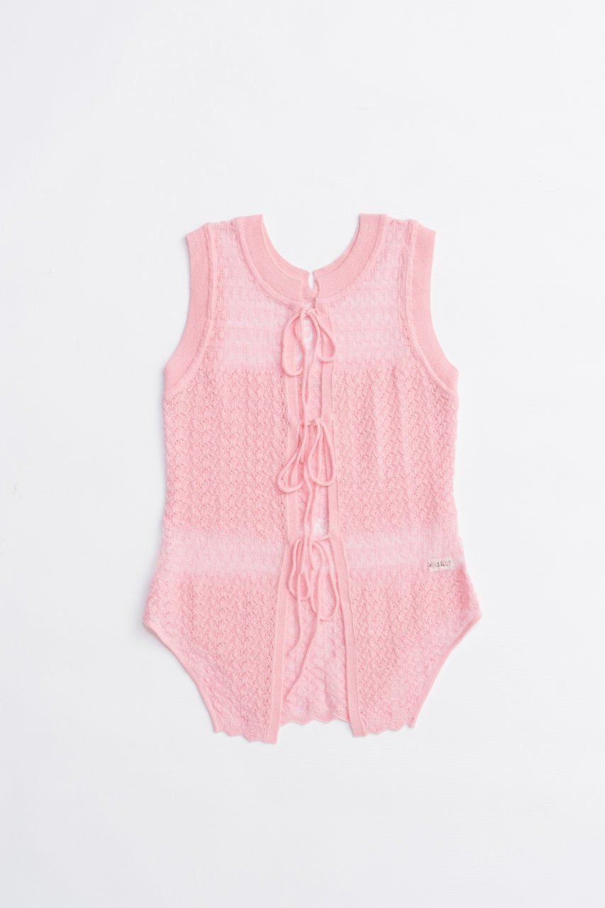 【プランク プロジェクト/PRANK PROJECT】の2WAYモヘアニットベスト / 2WAY Mohair Knit Vest インテリア・キッズ・メンズ・レディースファッション・服の通販 founy(ファニー) 　ファッション　Fashion　レディースファッション　Fashion for Women　トップス・カットソー　Cut & Sew Tops　ニット　Knit Tops & Sweaters　ベスト&ジレ / 重ね着スタイル　Vests & Gilets　カジュアルプルオーバー・ニットトップス　Pullovers & Knit Tops / Casual Pullovers　2025年　2025　2025-2026秋冬・A/W　Autumn/Winter 2025–26 AW25–26　おすすめ　Recommended / Our Picks　インナー　Innerwear　エアリー　Airy Texture　ジャケット　Jacket, Outerwear　ノースリーブ　Sleeveless, No-Sleeve　フロント　Front, Front Design　リボン　Ribbon, Bow　夏　Summer　A/W・秋冬　Autumn/Winter　PNK(ピンク)|ID: prp329100004624708 ipo3291000000033216530