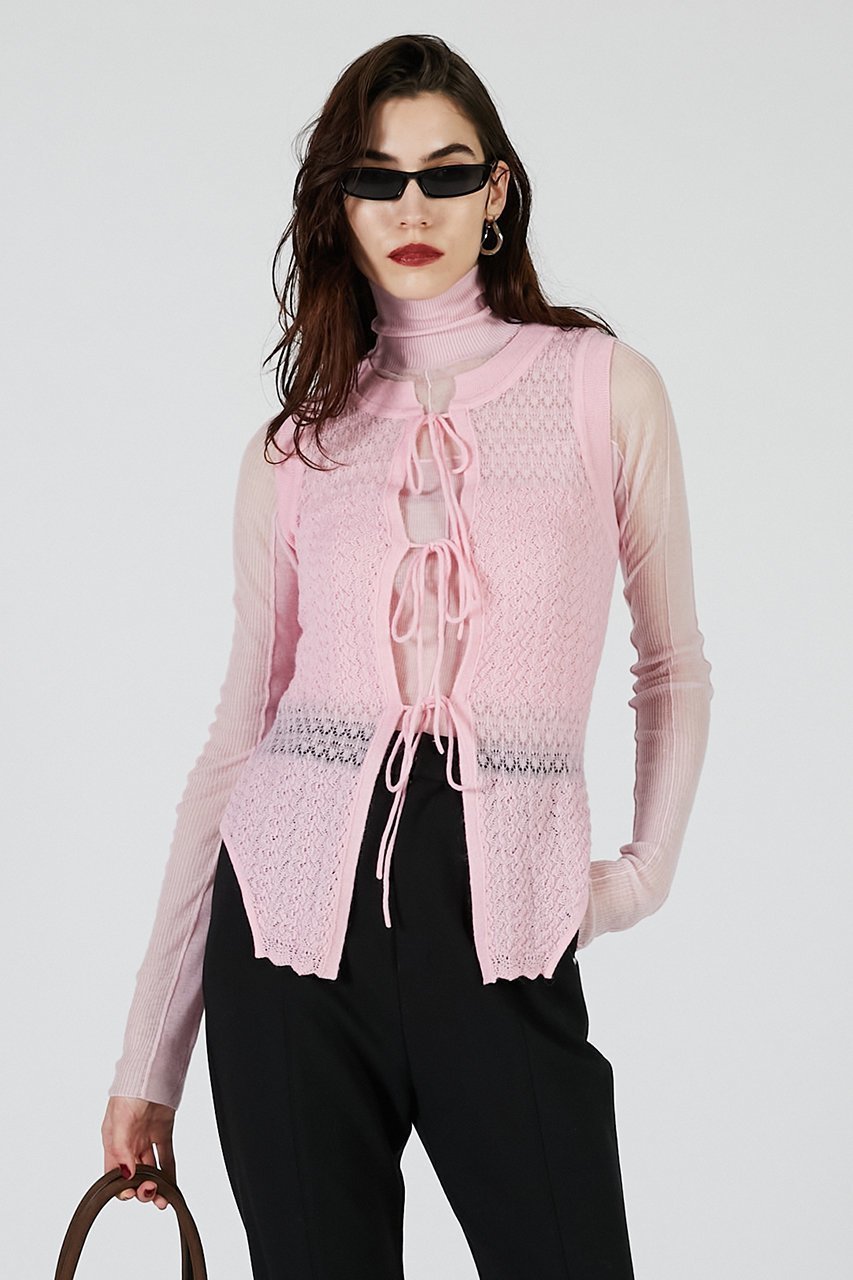 【プランク プロジェクト/PRANK PROJECT】の2WAYモヘアニットベスト / 2WAY Mohair Knit Vest 人気、トレンドファッション・服の通販 founy(ファニー) 　ファッション　Fashion　レディースファッション　Fashion for Women　トップス・カットソー　Cut & Sew Tops　ニット　Knit Tops & Sweaters　ベスト&ジレ / 重ね着スタイル　Vests & Gilets　カジュアルプルオーバー・ニットトップス　Pullovers & Knit Tops / Casual Pullovers　2025年　2025　2025-2026秋冬・A/W　Autumn/Winter 2025–26 AW25–26　おすすめ　Recommended / Our Picks　インナー　Innerwear　エアリー　Airy Texture　ジャケット　Jacket, Outerwear　ノースリーブ　Sleeveless, No-Sleeve　フロント　Front, Front Design　リボン　Ribbon, Bow　夏　Summer　A/W・秋冬　Autumn/Winter　other-4|ID: prp329100004624708 ipo3291000000033216533