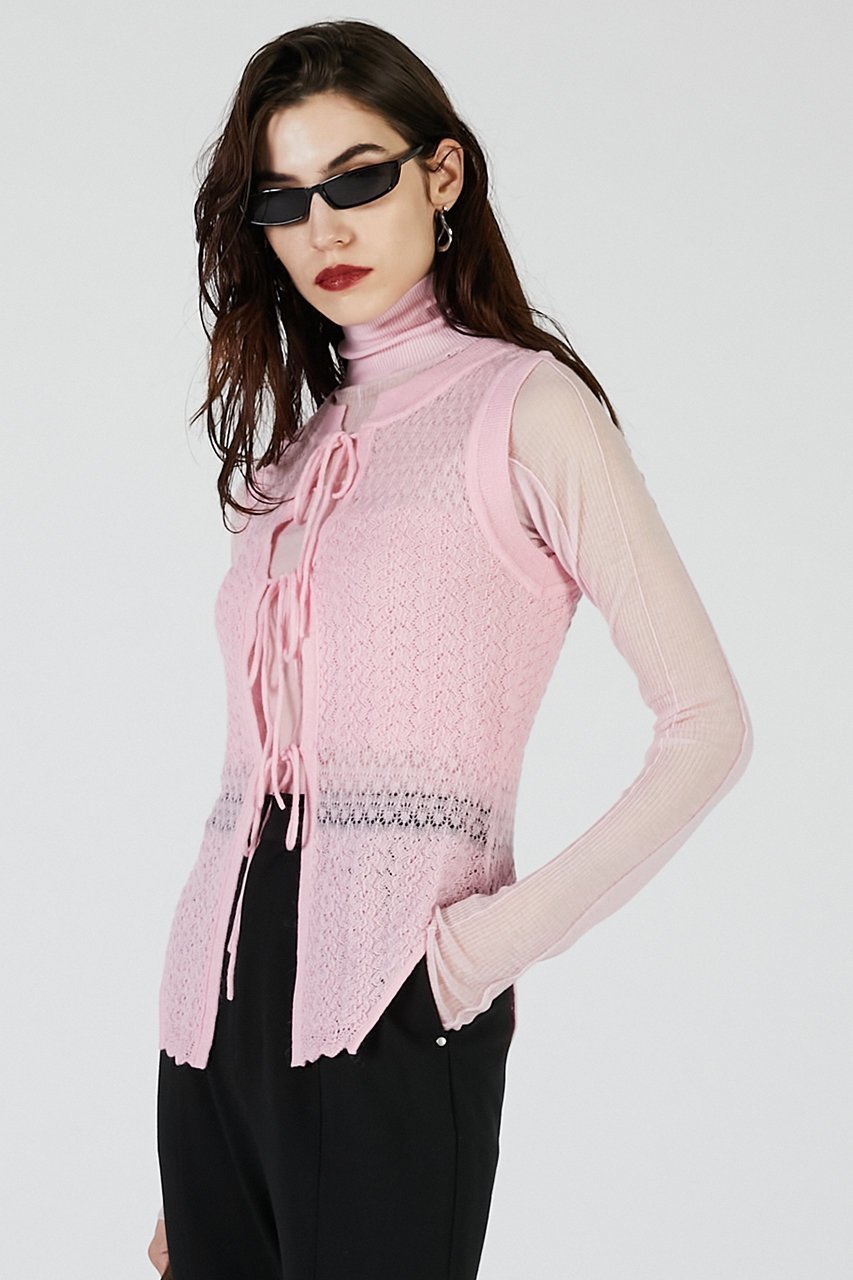 【プランク プロジェクト/PRANK PROJECT】の2WAYモヘアニットベスト / 2WAY Mohair Knit Vest 人気、トレンドファッション・服の通販 founy(ファニー) 　ファッション　Fashion　レディースファッション　Fashion for Women　トップス・カットソー　Cut & Sew Tops　ニット　Knit Tops & Sweaters　ベスト&ジレ / 重ね着スタイル　Vests & Gilets　カジュアルプルオーバー・ニットトップス　Pullovers & Knit Tops / Casual Pullovers　2025年　2025　2025-2026秋冬・A/W　Autumn/Winter 2025–26 AW25–26　おすすめ　Recommended / Our Picks　インナー　Innerwear　エアリー　Airy Texture　ジャケット　Jacket, Outerwear　ノースリーブ　Sleeveless, No-Sleeve　フロント　Front, Front Design　リボン　Ribbon, Bow　夏　Summer　A/W・秋冬　Autumn/Winter　other-5|ID: prp329100004624708 ipo3291000000033216534