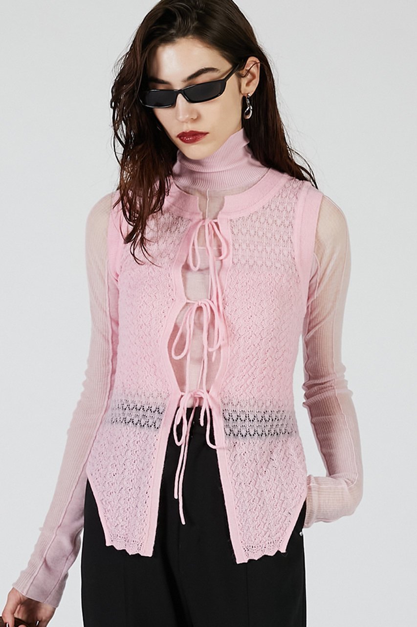 【プランク プロジェクト/PRANK PROJECT】の2WAYモヘアニットベスト / 2WAY Mohair Knit Vest 人気、トレンドファッション・服の通販 founy(ファニー) 　ファッション　Fashion　レディースファッション　Fashion for Women　トップス・カットソー　Cut & Sew Tops　ニット　Knit Tops & Sweaters　ベスト&ジレ / 重ね着スタイル　Vests & Gilets　カジュアルプルオーバー・ニットトップス　Pullovers & Knit Tops / Casual Pullovers　2025年　2025　2025-2026秋冬・A/W　Autumn/Winter 2025–26 AW25–26　おすすめ　Recommended / Our Picks　インナー　Innerwear　エアリー　Airy Texture　ジャケット　Jacket, Outerwear　ノースリーブ　Sleeveless, No-Sleeve　フロント　Front, Front Design　リボン　Ribbon, Bow　夏　Summer　A/W・秋冬　Autumn/Winter　other-8|ID: prp329100004624708 ipo3291000000033216537