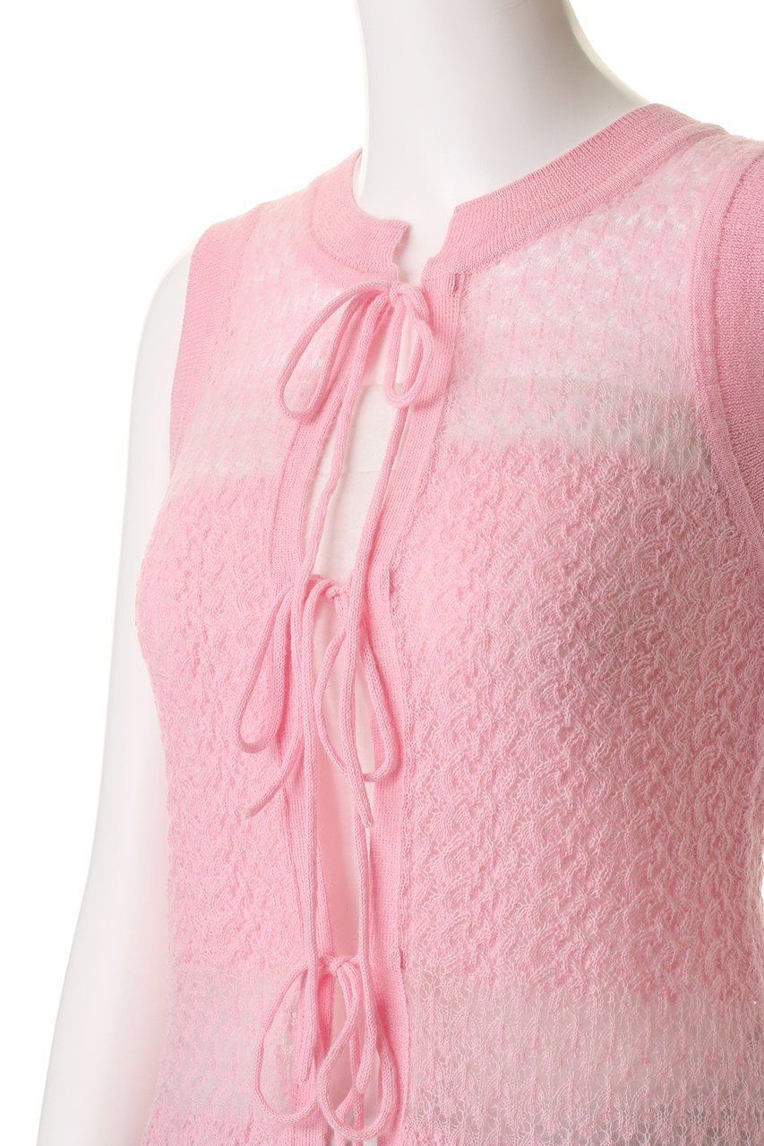 【プランク プロジェクト/PRANK PROJECT】の2WAYモヘアニットベスト / 2WAY Mohair Nitt Vest 人気、トレンドファッション・服の通販 founy(ファニー) 　ファッション　Fashion　レディースファッション　Fashion for Women　トップス・カットソー　Cut & Sew Tops　ニット　Knit Tops & Sweaters　ベスト&ジレ / 重ね着スタイル　Vests & Gilets　カジュアルプルオーバー・ニットトップス　Pullovers & Knit Tops / Casual Pullovers　おすすめ　Recommended / Our Picks　インナー　Innerwear　エアリー　Airy Texture　ジャケット　Jacket, Outerwear　ノースリーブ　Sleeveless, No-Sleeve　フロント　Front, Front Design　リボン　Ribbon, Bow　夏　Summer　other-7|ID: prp329100004624708 ipo3291000000033790913