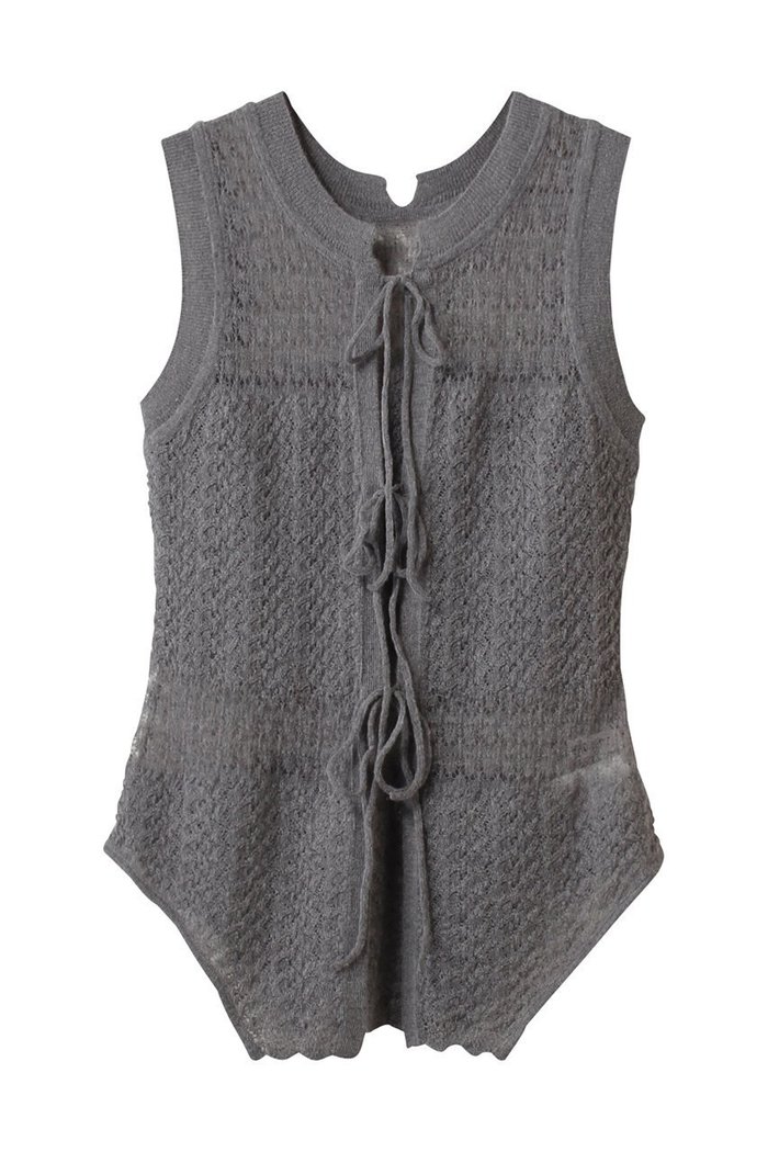 【プランク プロジェクト/PRANK PROJECT】の2WAYモヘアニットベスト / 2WAY Mohair Nitt Vest インテリア・キッズ・メンズ・レディースファッション・服の通販 founy(ファニー) https://founy.com/ ファッション Fashion レディースファッション Fashion for Women トップス・カットソー Cut & Sew Tops ニット Knit Tops & Sweaters ベスト&ジレ / 重ね着スタイル Vests & Gilets カジュアルプルオーバー・ニットトップス Pullovers & Knit Tops / Casual Pullovers おすすめ Recommended / Our Picks インナー Innerwear エアリー Airy Texture ジャケット Jacket, Outerwear ノースリーブ Sleeveless, No-Sleeve フロント Front, Front Design リボン Ribbon, Bow 夏 Summer |ID: prp329100004624708 ipo3291000000036047360