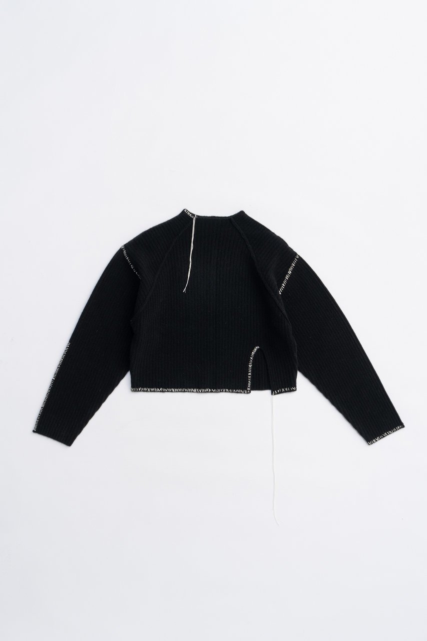 【プランク プロジェクト/PRANK PROJECT】のステッチオーバーショルダーニット / Stitch Over Shoulder Nitt インテリア・キッズ・メンズ・レディースファッション・服の通販 founy(ファニー) 　ファッション　Fashion　レディースファッション　Fashion for Women　トップス・カットソー　Cut & Sew Tops　ニット　Knit Tops & Sweaters　カジュアルプルオーバー・ニットトップス　Pullovers & Knit Tops / Casual Pullovers　2025年　2025　2025-2026秋冬・A/W　Autumn/Winter 2025–26 AW25–26　コンパクト　Compact, Small Size　ハンド　Hand, Handmade　A/W・秋冬　Autumn/Winter　BLK(ブラック)|ID: prp329100004624709 ipo3291000000033216540