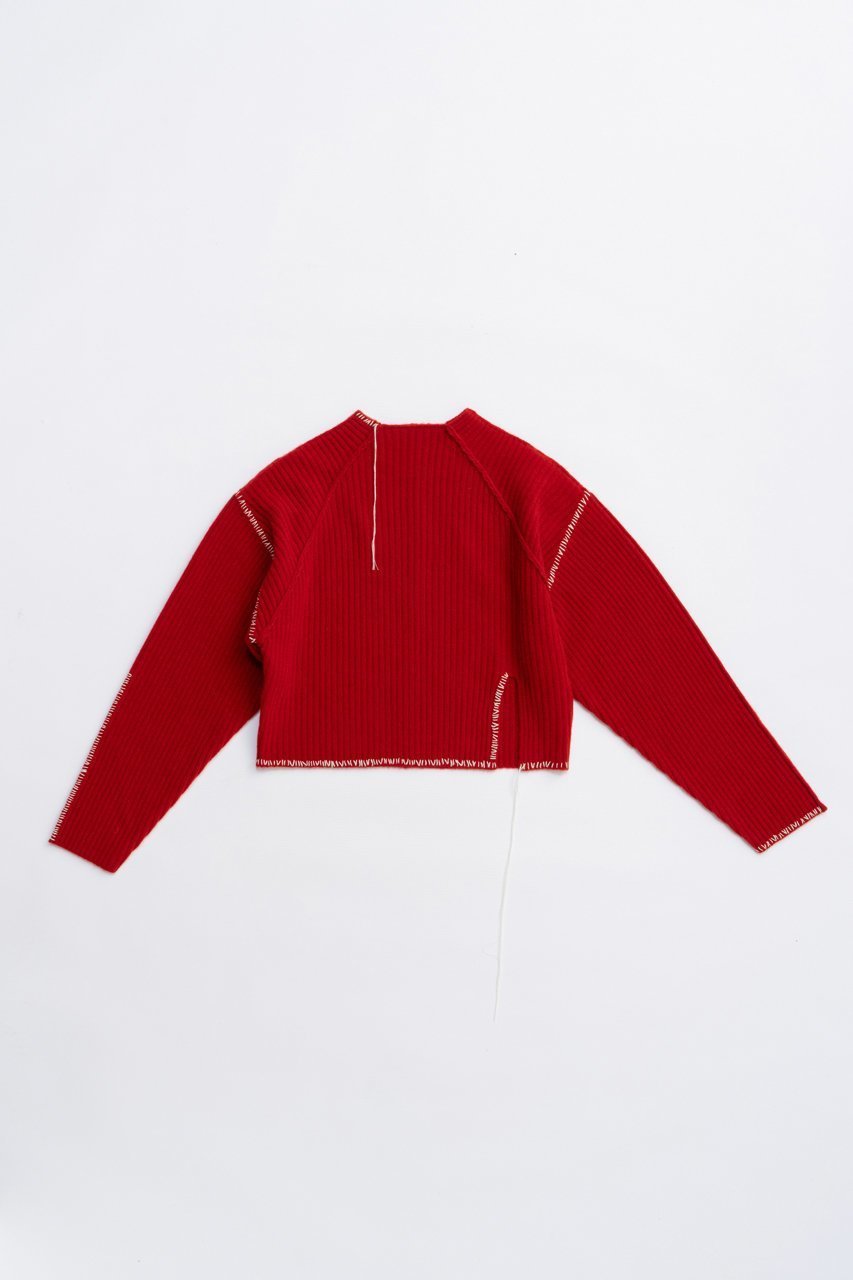 【プランク プロジェクト/PRANK PROJECT】のステッチオーバーショルダーニット / Stitch Over Shoulder Nitt インテリア・キッズ・メンズ・レディースファッション・服の通販 founy(ファニー) 　ファッション　Fashion　レディースファッション　Fashion for Women　トップス・カットソー　Cut & Sew Tops　ニット　Knit Tops & Sweaters　カジュアルプルオーバー・ニットトップス　Pullovers & Knit Tops / Casual Pullovers　2025年　2025　2025-2026秋冬・A/W　Autumn/Winter 2025–26 AW25–26　コンパクト　Compact, Small Size　ハンド　Hand, Handmade　A/W・秋冬　Autumn/Winter　RED(レッド)|ID: prp329100004624709 ipo3291000000033216541