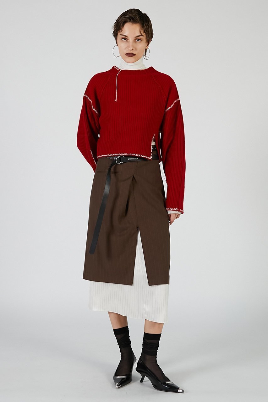 【プランク プロジェクト/PRANK PROJECT】のステッチオーバーショルダーニット / Stitch Over Shoulder Nitt 人気、トレンドファッション・服の通販 founy(ファニー) 　ファッション　Fashion　レディースファッション　Fashion for Women　トップス・カットソー　Cut & Sew Tops　ニット　Knit Tops & Sweaters　カジュアルプルオーバー・ニットトップス　Pullovers & Knit Tops / Casual Pullovers　2025年　2025　2025-2026秋冬・A/W　Autumn/Winter 2025–26 AW25–26　コンパクト　Compact, Small Size　ハンド　Hand, Handmade　A/W・秋冬　Autumn/Winter　other-2|ID: prp329100004624709 ipo3291000000033216542