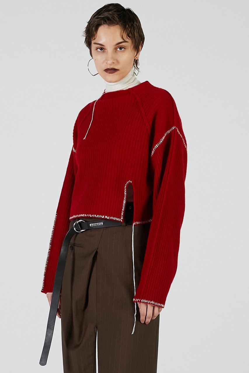 【プランク プロジェクト/PRANK PROJECT】のステッチオーバーショルダーニット / Stitch Over Shoulder Nitt 人気、トレンドファッション・服の通販 founy(ファニー) 　ファッション　Fashion　レディースファッション　Fashion for Women　トップス・カットソー　Cut & Sew Tops　ニット　Knit Tops & Sweaters　カジュアルプルオーバー・ニットトップス　Pullovers & Knit Tops / Casual Pullovers　2025年　2025　2025-2026秋冬・A/W　Autumn/Winter 2025–26 AW25–26　コンパクト　Compact, Small Size　ハンド　Hand, Handmade　A/W・秋冬　Autumn/Winter　other-3|ID: prp329100004624709 ipo3291000000033216543