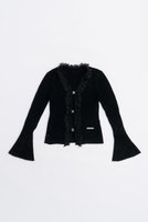 【プランク プロジェクト/PRANK PROJECT】のレーストリムニットカーディガン / Lace Trim Knit Cardigan 人気、トレンドファッション・服の通販 founy(ファニー) ファッション Fashion レディースファッション Fashion for Women トップス・カットソー Cut & Sew Tops ニット Knit Tops & Sweaters カーディガン・羽織り Layered Style Cardigans 2025年 2025 2025-2026秋冬・A/W Autumn/Winter 2025–26 AW25–26 おすすめ Recommended / Our Picks カーディガン Cardigan, Knitwear スラックス Slacks, Dress Pants チャーム Charm, Pendant フィット Fit, Slim Fit フレアースリーブ Flared Sleeve, Bell Sleeve フロント Front, Front Design ベロア Velour, Soft Velvet ボトム Bottoms, Lower Wear レース Lace, Lace Fabric ワイド Wide, Wide Fit エレガント 上品 Elegant A/W・秋冬 Autumn/Winter |ID:prp329100004624711