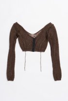 【プランク プロジェクト/PRANK PROJECT】のモヘアメッシュショートカーデ / Mohair Mesh Short Cardigan BRN(ブラウン)|ID: prp329100004624712 ipo3291000000033216572