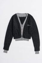 【プランク プロジェクト/PRANK PROJECT】のVネックレイヤードカーデ / V-Neck Layered Cardigan C.GRY(チャコールグレー)|ID: prp329100004624713 ipo3291000000033216581