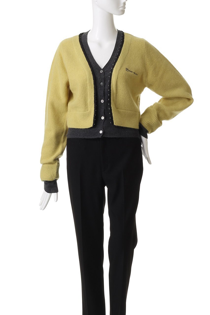 【プランク プロジェクト/PRANK PROJECT】のVネックレイヤードカーデ / V-Neck Layered Cardigan 人気、トレンドファッション・服の通販 founy(ファニー)  ファッション Fashion レディースファッション Fashion for Women トップス・カットソー Cut & Sew Tops ニット Knit Tops & Sweaters カーディガン・羽織り Layered Style Cardigans Vネックトップス V-Neck Tops / V-Cut Neckline Shirts カーディガン Cardigan, Knitwear シンプル Simple, Minimal ドッキング Docking, Mixed Material フィット Fit, Slim Fit other-5|ID: prp329100004624713 ipo3291000000033790915