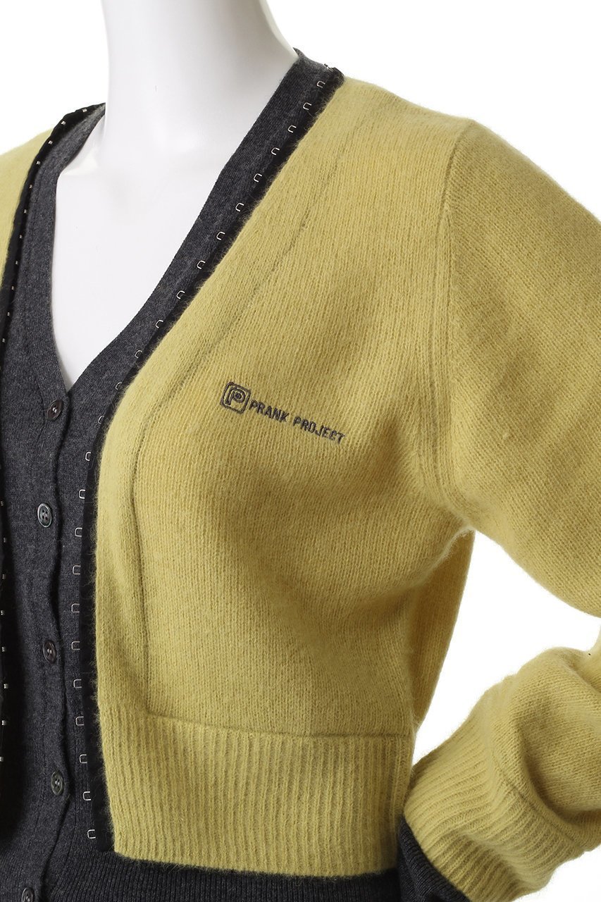 【プランク プロジェクト/PRANK PROJECT】のVネックレイヤードカーデ / V-Neck Layered Cardigan 人気、トレンドファッション・服の通販 founy(ファニー)  ファッション Fashion レディースファッション Fashion for Women トップス・カットソー Cut & Sew Tops ニット Knit Tops & Sweaters カーディガン・羽織り Layered Style Cardigans Vネックトップス V-Neck Tops / V-Cut Neckline Shirts カーディガン Cardigan, Knitwear シンプル Simple, Minimal ドッキング Docking, Mixed Material フィット Fit, Slim Fit other-8|ID: prp329100004624713 ipo3291000000033790918