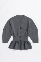 【プランク プロジェクト/PRANK PROJECT】のコクーンスリーブペプラムニットカーデ / Cocoon Sleeve Peplum Knit Cardigan GRY(グレー)|ID: prp329100004624715 ipo3291000000033216600