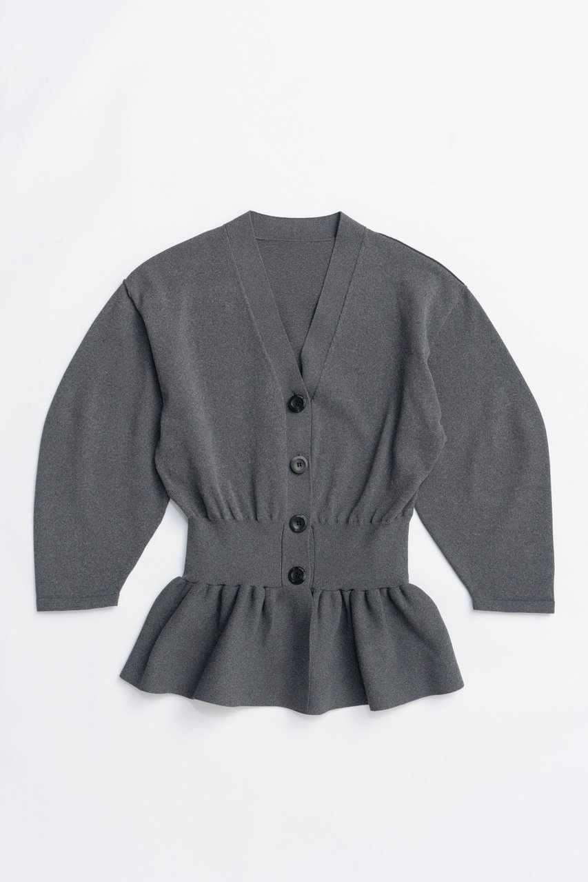 【プランク プロジェクト/PRANK PROJECT】のコクーンスリーブペプラムニットカーデ / Cocoon Sleeve Peplum Knit Cardigan インテリア・キッズ・メンズ・レディースファッション・服の通販 founy(ファニー) 　ファッション　Fashion　レディースファッション　Fashion for Women　トップス・カットソー　Cut & Sew Tops　ニット　Knit Tops & Sweaters　カーディガン・羽織り　Layered Style Cardigans　2025年　2025　2025-2026秋冬・A/W　Autumn/Winter 2025–26 AW25–26　おすすめ　Recommended / Our Picks　カーディガン　Cardigan, Knitwear　フォルム　Silhouette, Form　A/W・秋冬　Autumn/Winter　GRY(グレー)|ID: prp329100004624715 ipo3291000000033216600
