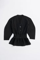 【プランク プロジェクト/PRANK PROJECT】のコクーンスリーブペプラムニットカーデ / Cocoon Sleeve Peplum Knit Cardigan BLK(ブラック)|ID: prp329100004624715 ipo3291000000033216601