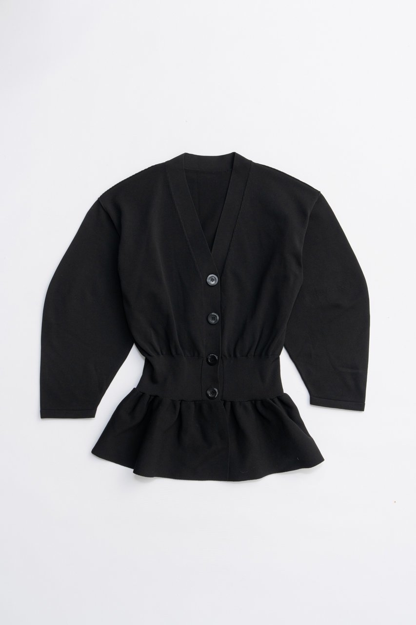 【プランク プロジェクト/PRANK PROJECT】のコクーンスリーブペプラムニットカーデ / Cocoon Sleeve Peplum Knit Cardigan インテリア・キッズ・メンズ・レディースファッション・服の通販 founy(ファニー) 　ファッション　Fashion　レディースファッション　Fashion for Women　トップス・カットソー　Cut & Sew Tops　ニット　Knit Tops & Sweaters　カーディガン・羽織り　Layered Style Cardigans　2025年　2025　2025-2026秋冬・A/W　Autumn/Winter 2025–26 AW25–26　おすすめ　Recommended / Our Picks　カーディガン　Cardigan, Knitwear　フォルム　Silhouette, Form　A/W・秋冬　Autumn/Winter　BLK(ブラック)|ID: prp329100004624715 ipo3291000000033216601