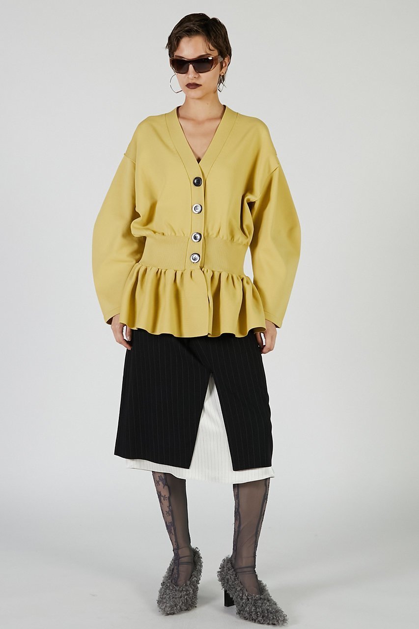 【プランク プロジェクト/PRANK PROJECT】のコクーンスリーブペプラムニットカーデ / Cocoon Sleeve Peplum Knit Cardigan 人気、トレンドファッション・服の通販 founy(ファニー) 　ファッション　Fashion　レディースファッション　Fashion for Women　トップス・カットソー　Cut & Sew Tops　ニット　Knit Tops & Sweaters　カーディガン・羽織り　Layered Style Cardigans　2025年　2025　2025-2026秋冬・A/W　Autumn/Winter 2025–26 AW25–26　おすすめ　Recommended / Our Picks　カーディガン　Cardigan, Knitwear　フォルム　Silhouette, Form　A/W・秋冬　Autumn/Winter　other-6|ID: prp329100004624715 ipo3291000000033216607