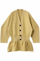 【プランク プロジェクト/PRANK PROJECT】のコクーンスリーブペプラムニットカーデ / Cocoon Sleeve Peplum Knit Cardigan YEL(イエロー)|ID: prp329100004624715 ipo3291000000035903036
