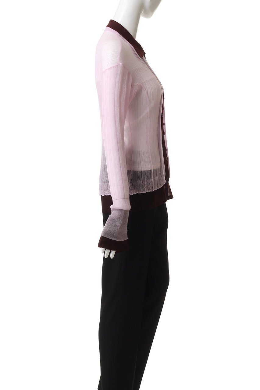 【プランク プロジェクト/PRANK PROJECT】のレイヤードシアーリブスリムニットシャツ / Layered Sheer Ribbed Slim Knit Shirt 人気、トレンドファッション・服の通販 founy(ファニー) ファッション Fashion レディースファッション Fashion for Women トップス・カットソー Cut & Sew Tops ニット Knit Tops & Sweaters カーディガン・羽織り Layered Style Cardigans シャツ・ブラウス・オフィスカジュアル Elegant Blouses & Button-Ups ロングTシャツ・Tシャツ Longline T-Shirts & Tees カーディガン Cardigan, Knitwear シアー Sheer, See-Through ボトム Bottoms, Lower Wear other-5|ID: prp329100004624716 ipo3291000000033487062