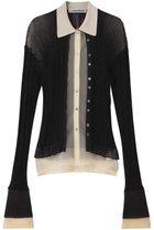 【プランク プロジェクト/PRANK PROJECT】のレイヤードシアーリブスリムニットシャツ / Layered Sheer Ribbed Slim Knit Shirt BLK(ブラック)|ID: prp329100004624716 ipo3291000000036181353