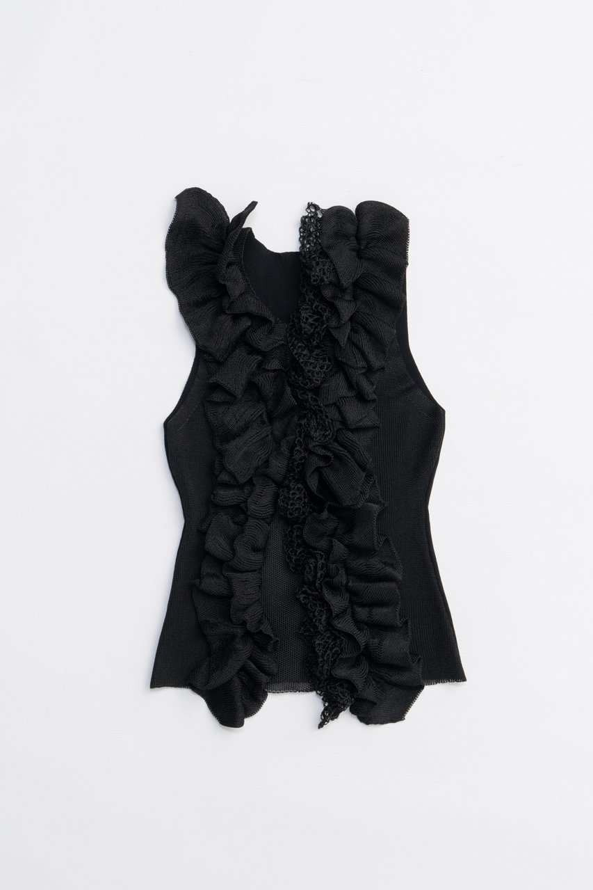 【プランク プロジェクト/PRANK PROJECT】のフリルモチーフニット / Frill Motif Knit 人気、トレンドファッション・服の通販 founy(ファニー) 　ファッション　Fashion　レディースファッション　Fashion for Women　トップス・カットソー　Cut & Sew Tops　ニット　Knit Tops & Sweaters　カジュアルプルオーバー・ニットトップス　Pullovers & Knit Tops / Casual Pullovers　2025年　2025　2025-2026秋冬・A/W　Autumn/Winter 2025–26 AW25–26　ジャケット　Jacket, Outerwear　ラッフル　Ruffle, Frill　ランダム　Random, Irregular　A/W・秋冬　Autumn/Winter　 other-1|ID: prp329100004624717 ipo3291000000033216620