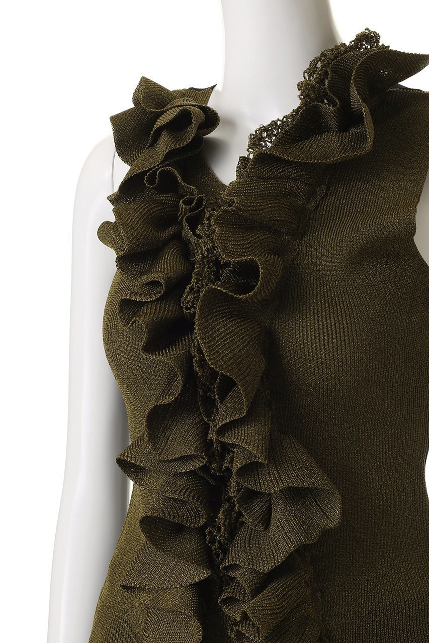 【プランク プロジェクト/PRANK PROJECT】のフリルモチーフニット / Frill Motif Knit 人気、トレンドファッション・服の通販 founy(ファニー) 　ファッション　Fashion　レディースファッション　Fashion for Women　トップス・カットソー　Cut & Sew Tops　ニット　Knit Tops & Sweaters　カジュアルプルオーバー・ニットトップス　Pullovers & Knit Tops / Casual Pullovers　ジャケット　Jacket, Outerwear　ラッフル　Ruffle, Frill　ランダム　Random, Irregular　A/W・秋冬　Autumn/Winter　other-7|ID: prp329100004624717 ipo3291000000033394392