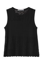 【ミディウミソリッド/MIDIUMISOLID】のlace rib vest ベスト black|ID: prp329100004624718 ipo3291000000033216633