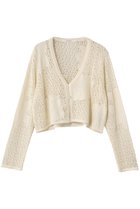 【ミディウミソリッド/MIDIUMISOLID】のレースメッシュカーディガン off white|ID: prp329100004624719 ipo3291000000035903055