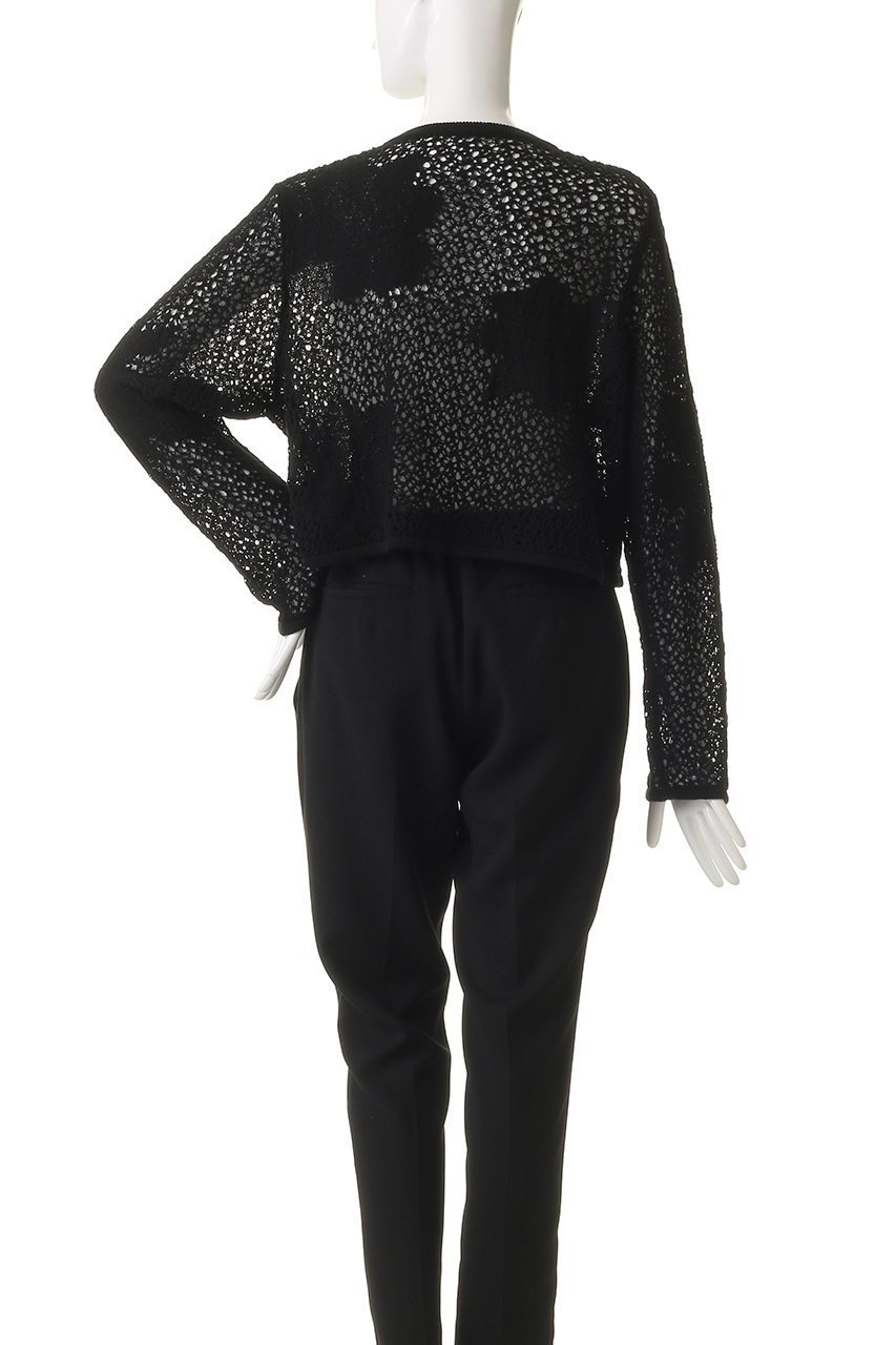 【ミディウミソリッド/MIDIUMISOLID】のレースメッシュカーディガン 人気、トレンドファッション・服の通販 founy(ファニー) 　ファッション　Fashion　レディースファッション　Fashion for Women　トップス・カットソー　Cut & Sew Tops　ニット　Knit Tops & Sweaters　カーディガン・羽織り　Layered Style Cardigans　カーディガン　Cardigan, Knitwear　ショート　Short, Short Length　シンプル　Simple, Minimal　メッシュ　Mesh, Net Fabric　レース　Lace, Lace Fabric　エレガント 上品　Elegant　other-4|ID: prp329100004624719 ipo3291000000035903059