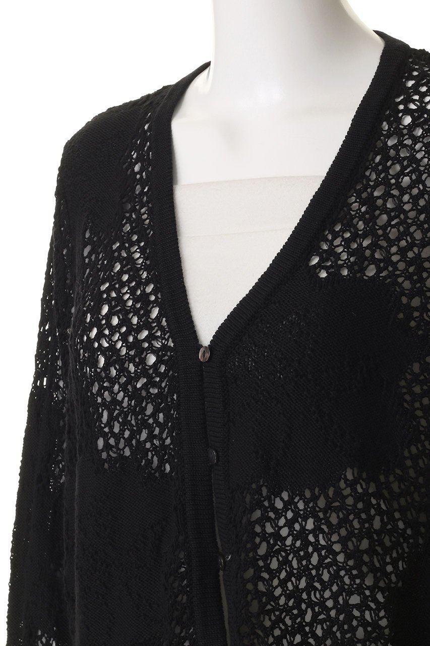 【ミディウミソリッド/MIDIUMISOLID】のレースメッシュカーディガン 人気、トレンドファッション・服の通販 founy(ファニー) 　ファッション　Fashion　レディースファッション　Fashion for Women　トップス・カットソー　Cut & Sew Tops　ニット　Knit Tops & Sweaters　カーディガン・羽織り　Layered Style Cardigans　カーディガン　Cardigan, Knitwear　ショート　Short, Short Length　シンプル　Simple, Minimal　メッシュ　Mesh, Net Fabric　レース　Lace, Lace Fabric　エレガント 上品　Elegant　other-5|ID: prp329100004624719 ipo3291000000035903060