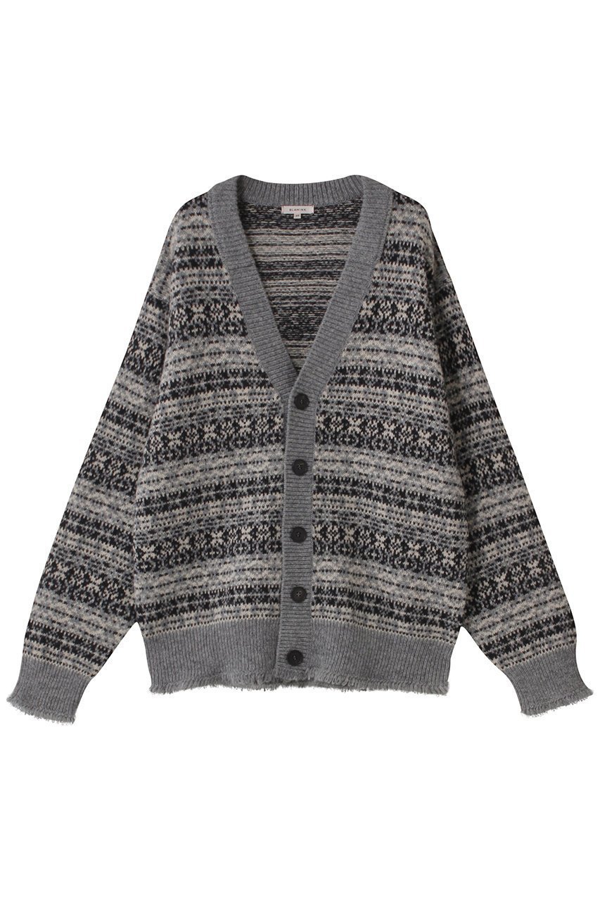 【ブラミンク/BLAMINK】のフェアアイルVネックカーディガン インテリア・キッズ・メンズ・レディースファッション・服の通販 founy(ファニー) 　ファッション　Fashion　レディースファッション　Fashion for Women　トップス・カットソー　Cut & Sew Tops　ニット　Knit Tops & Sweaters　カーディガン・羽織り　Layered Style Cardigans　Vネックトップス　V-Neck Tops / V-Cut Neckline Shirts　2025年　2025　2025-2026秋冬・A/W　Autumn/Winter 2025–26 AW25–26　カーディガン　Cardigan, Knitwear　クラシカル　Classical, Vintage-Inspired　モダン　Modern, Contemporary　A/W・秋冬　Autumn/Winter　ミッドグレー|ID: prp329100004624721 ipo3291000000033216653