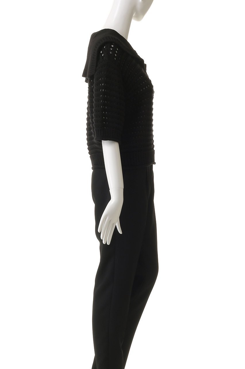 【ランバン オン ブルー/LANVIN en Bleu】のアイレットセーラーカラーニット 人気、トレンドファッション・服の通販 founy(ファニー) 　ファッション　Fashion　レディースファッション　Fashion for Women　トップス・カットソー　Cut & Sew Tops　ニット　Knit Tops & Sweaters　カジュアルプルオーバー・ニットトップス　Pullovers & Knit Tops / Casual Pullovers　アイレット　Eyelet Lace　インナー　Innerwear　トレンド　Trend, Trending Now　透かし　Cut-Out, Lacework　other-3|ID: prp329100004624724 ipo3291000000036181375