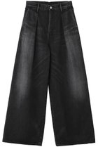 【グラフペーパー/Graphpaper】のSelvage Denim Two Tuck Wide Pants/パンツ ブラック(DARK_FADE)|ID: prp329100004624730 ipo3291000000033216718