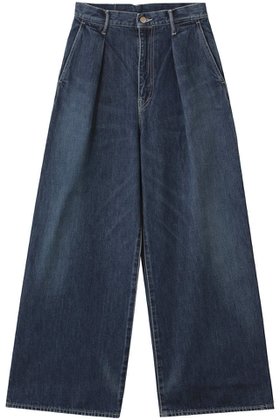 【グラフペーパー/Graphpaper】 Selvage Denim Two Tuck Wide Pants/パンツ人気、トレンドファッション・服の通販 founy(ファニー) ファッション Fashion レディースファッション Fashion for Women パンツ Pants & Trousers デニムパンツ・ジーンズ・美脚デニム Denim Jeans & Pants デニム Denim, Jeans Material ロング Long, Long-Length ワイド Wide, Wide Fit |ID:prp329100004624730