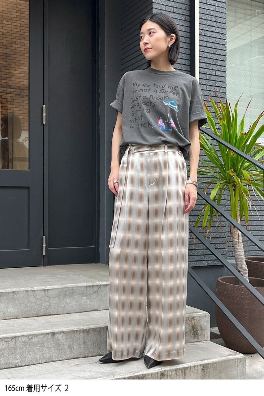 【スタニングルアー/STUNNING LURE】のrベルテッドチェックワイドパンツ 人気、トレンドファッション・服の通販 founy(ファニー) ファッション Fashion レディースファッション Fashion for Women パンツ Pants & Trousers エレガント 上品 Elegant サテン Satin, Glossy Fabric チェック Check, Plaid, Tartan ヨーク Yoke, Yoke Design リラックス Relax, Relaxed Fit ワイド Wide, Wide Fit other-4|ID: prp329100004624732 ipo3291000000033662149