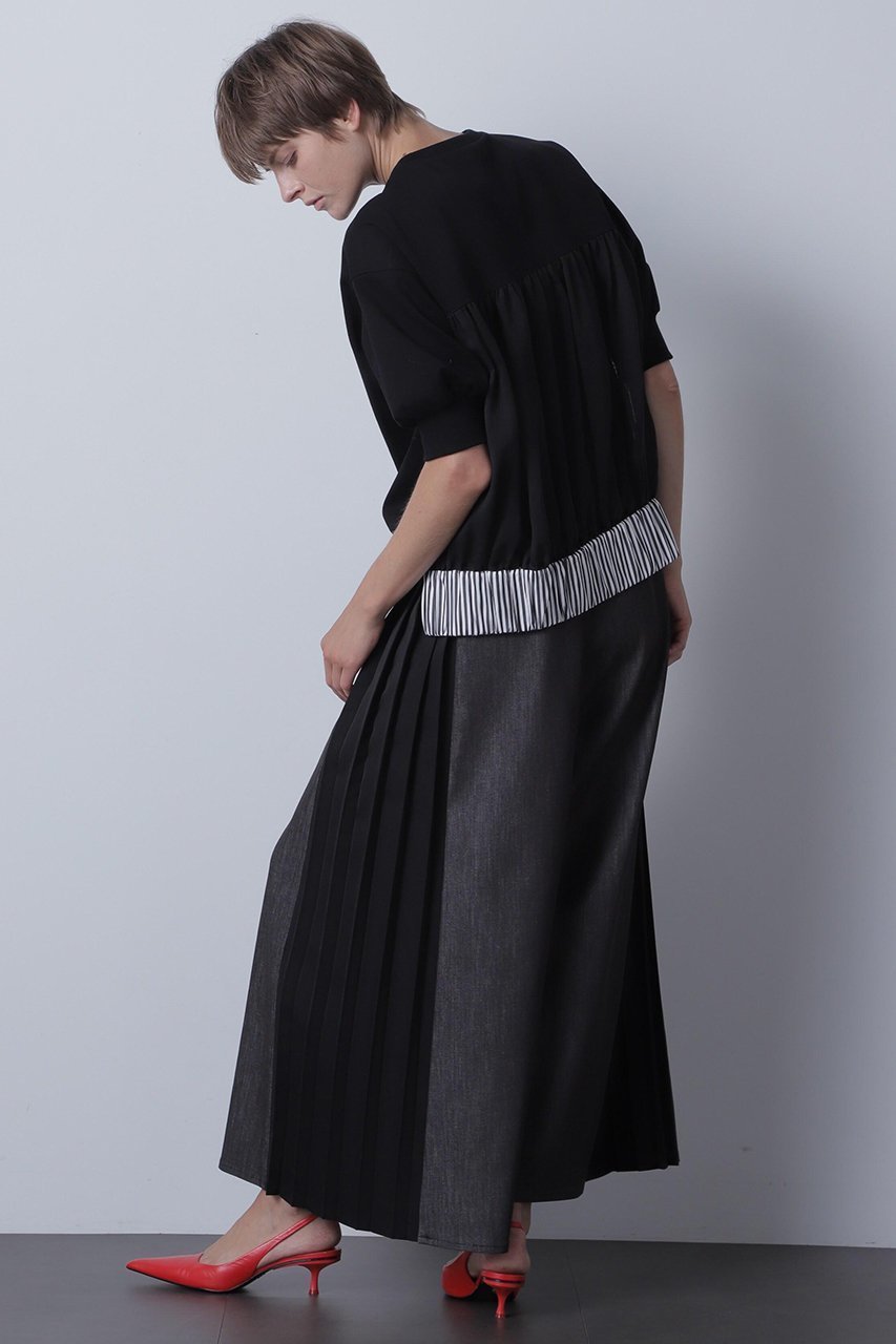 【ヒューエルミュージアム/hueLe Museum】の【STUMBLY】Side Pleated Wide Pants 人気、トレンドファッション・服の通販 founy(ファニー) 　ファッション　Fashion　レディースファッション　Fashion for Women　パンツ　Pants & Trousers　デニム　Denim, Jeans Material　プリーツ　Pleats, Pleated　エレガント 上品　Elegant　 other-1|ID: prp329100004624735 ipo3291000000033216793
