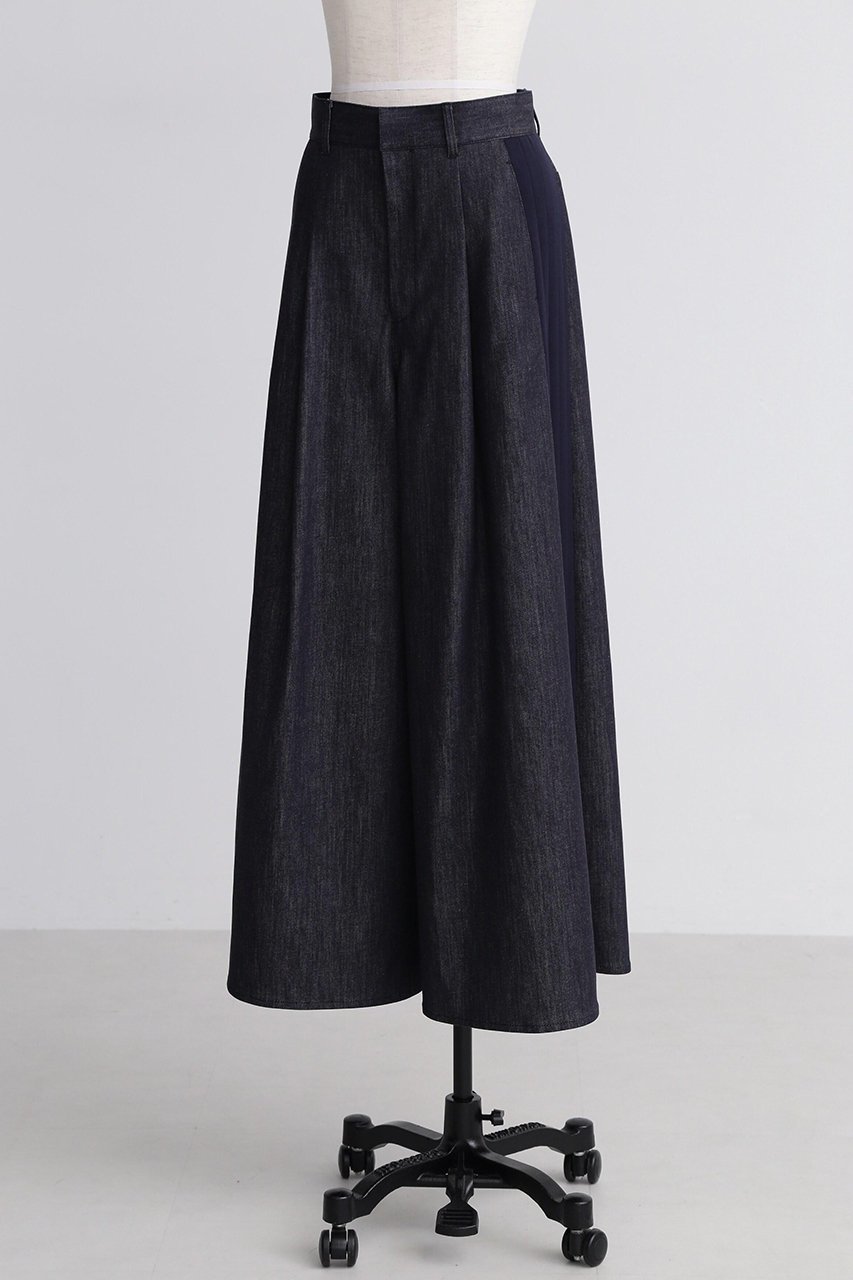 【ヒューエルミュージアム/hueLe Museum】の【STUMBLY】Side Pleated Wide Pants 人気、トレンドファッション・服の通販 founy(ファニー) 　ファッション　Fashion　レディースファッション　Fashion for Women　パンツ　Pants & Trousers　デニム　Denim, Jeans Material　プリーツ　Pleats, Pleated　エレガント 上品　Elegant　other-2|ID: prp329100004624735 ipo3291000000033216796