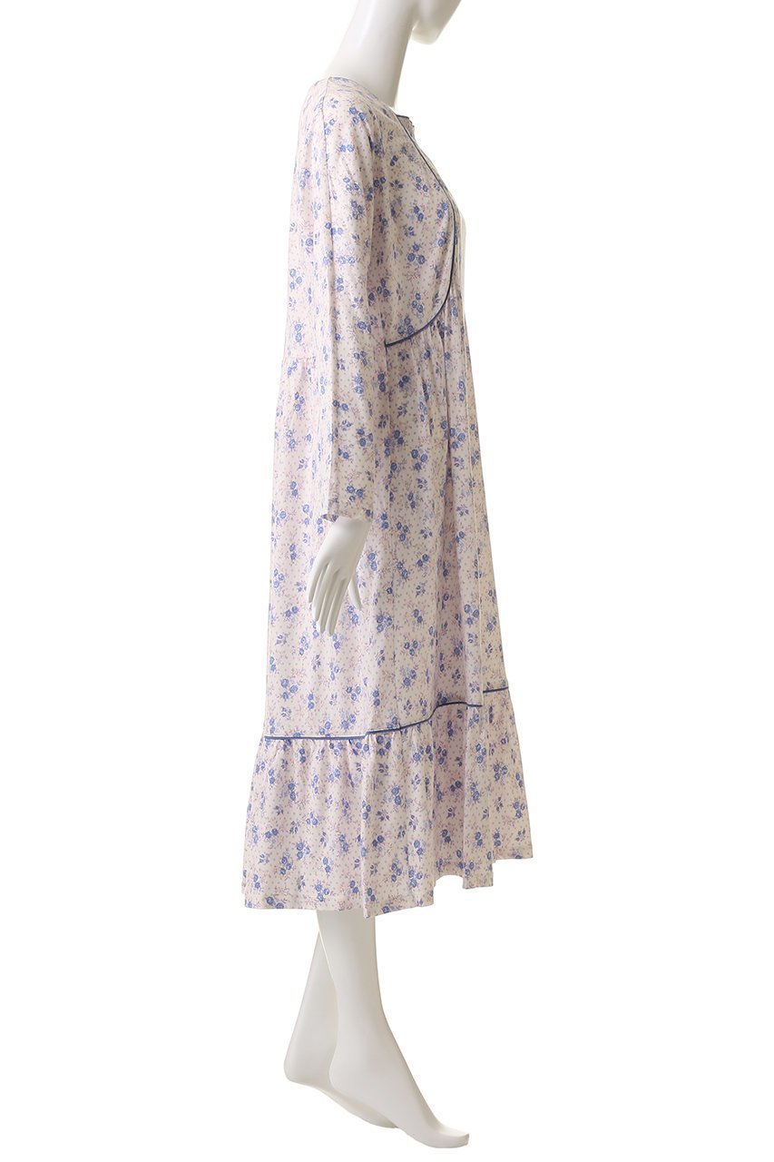 【キッドブルー/KID BLUE】のピンドットフラワーNナイティ 人気、トレンドファッション・服の通販 founy(ファニー) 　ファッション　Fashion　レディースファッション　Fashion for Women　2025年　2025　2025-2026秋冬・A/W　Autumn/Winter 2025–26 AW25–26　おすすめ　Recommended / Our Picks　ギャザー　Gathered, Ruffled　ドット　Polka Dot, Dot Pattern　パイピング　Piping, Trim Design　パジャマ　Pajamas, Sleepwear　フェミニン　Feminine, Girly　リラックス　Relax, Relaxed Fit　エレガント 上品　Elegant　A/W・秋冬　Autumn/Winter　other-3|ID: prp329100004624736 ipo3291000000033216805