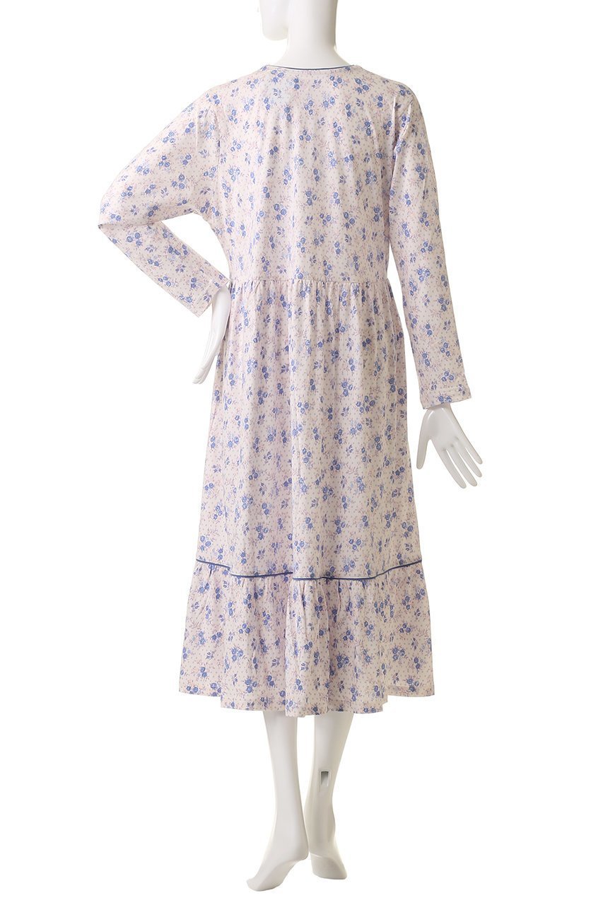 【キッドブルー/KID BLUE】のピンドットフラワーNナイティ 人気、トレンドファッション・服の通販 founy(ファニー) 　ファッション　Fashion　レディースファッション　Fashion for Women　2025年　2025　2025-2026秋冬・A/W　Autumn/Winter 2025–26 AW25–26　おすすめ　Recommended / Our Picks　ギャザー　Gathered, Ruffled　ドット　Polka Dot, Dot Pattern　パイピング　Piping, Trim Design　パジャマ　Pajamas, Sleepwear　フェミニン　Feminine, Girly　リラックス　Relax, Relaxed Fit　エレガント 上品　Elegant　A/W・秋冬　Autumn/Winter　other-4|ID: prp329100004624736 ipo3291000000033216806