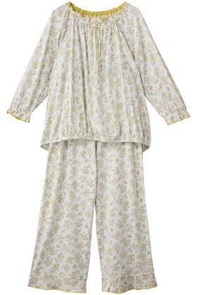 【キッドブルー/KID BLUE】のピンドットフラワーNパジャマ 人気、トレンドファッション・服の通販 founy(ファニー) ファッション Fashion レディースファッション Fashion for Women 2025年 2025 2025-2026秋冬・A/W Autumn/Winter 2025–26 AW25–26 お家時間・ステイホーム Stay Home / At Home スリーブ Sleeve, Long Sleeve / Short Sleeve ドット Polka Dot, Dot Pattern パジャマ Pajamas, Sleepwear フェミニン Feminine, Girly フロント Front, Front Design ヘムライン Hemline, Bottom Cut リボン Ribbon, Bow リラックス Relax, Relaxed Fit A/W・秋冬 Autumn/Winter |ID:prp329100004624737