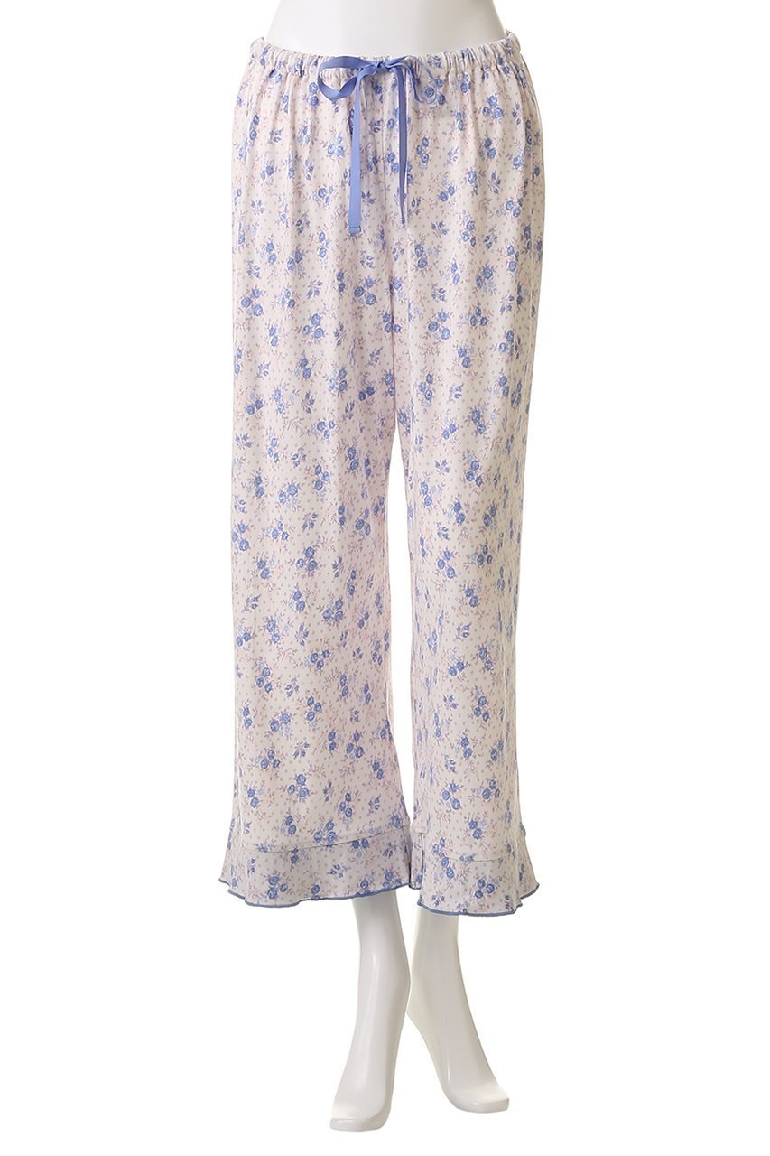 【キッドブルー/KID BLUE】のピンドットフラワーNパジャマ 人気、トレンドファッション・服の通販 founy(ファニー) 　ファッション　Fashion　レディースファッション　Fashion for Women　2025年　2025　2025-2026秋冬・A/W　Autumn/Winter 2025–26 AW25–26　お家時間・ステイホーム　Stay Home / At Home　スリーブ　Sleeve, Long Sleeve / Short Sleeve　ドット　Polka Dot, Dot Pattern　パジャマ　Pajamas, Sleepwear　フェミニン　Feminine, Girly　フロント　Front, Front Design　ヘムライン　Hemline, Bottom Cut　リボン　Ribbon, Bow　リラックス　Relax, Relaxed Fit　A/W・秋冬　Autumn/Winter　other-6|ID: prp329100004624737 ipo3291000000033216815