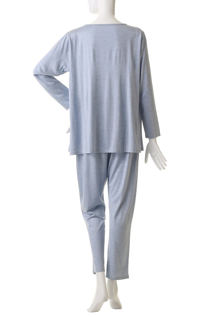 【キッドブルー/KID BLUE】の25AWトップシルク天竺パジャマ 人気、トレンドファッション・服の通販 founy(ファニー) 　ファッション　Fashion　レディースファッション　Fashion for Women　2025年　2025　2025-2026秋冬・A/W　Autumn/Winter 2025–26 AW25–26　なめらか　Smooth, Silky Texture　ギャザー　Gathered, Ruffled　シルク　Silk, 100% Silk　シンプル　Simple, Minimal　パジャマ　Pajamas, Sleepwear　ラグジュアリー　Luxury, Elegant　リラックス　Relax, Relaxed Fit　無地　Plain, Solid Color　A/W・秋冬　Autumn/Winter　other-4|ID: prp329100004624739 ipo3291000000033216826