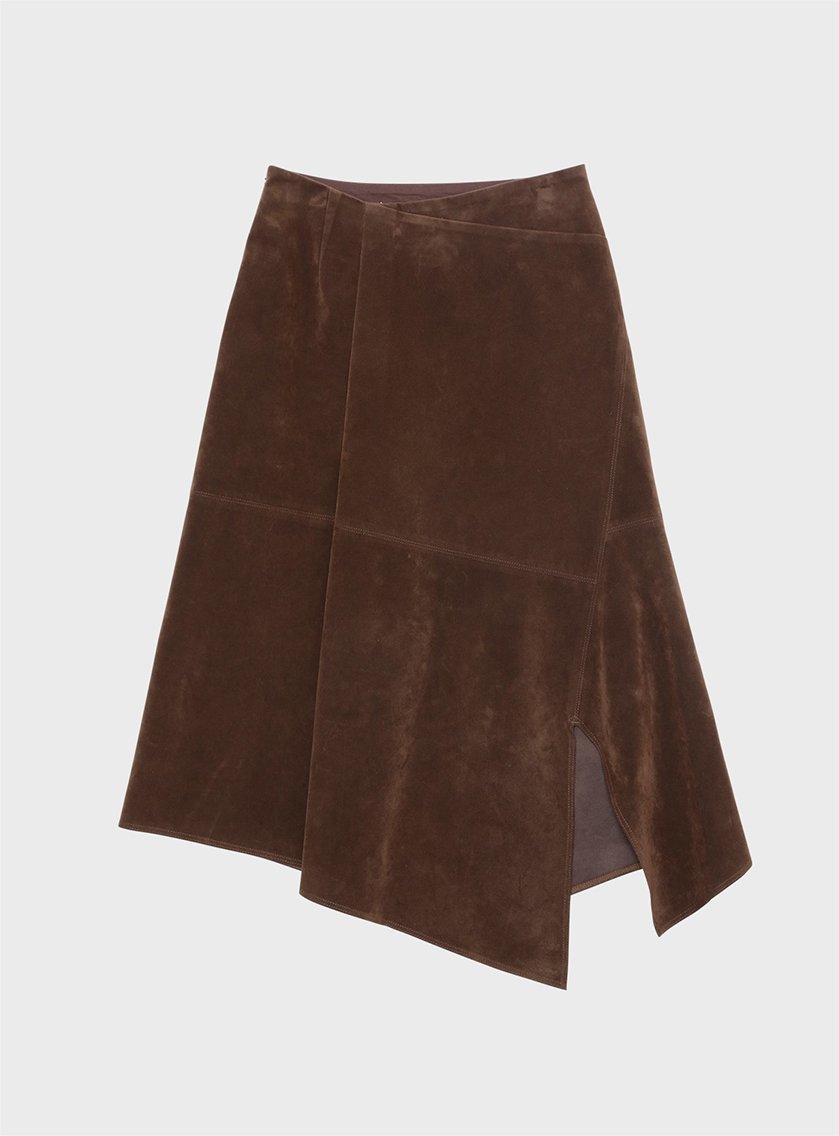 【スタニングルアー/STUNNING LURE】のrスエードイレギュラーヘムスカート インテリア・キッズ・メンズ・レディースファッション・服の通販 founy(ファニー) 　ファッション　Fashion　レディースファッション　Fashion for Women　スカート　Skirts　ロングスカート　Long Skirts / Maxi & Midi Skirts　スリット　Slit, Slit Detail　ロング　Long, Long-Length　秋　Autumn　ブラウン|ID: prp329100004624740 ipo3291000000033662176