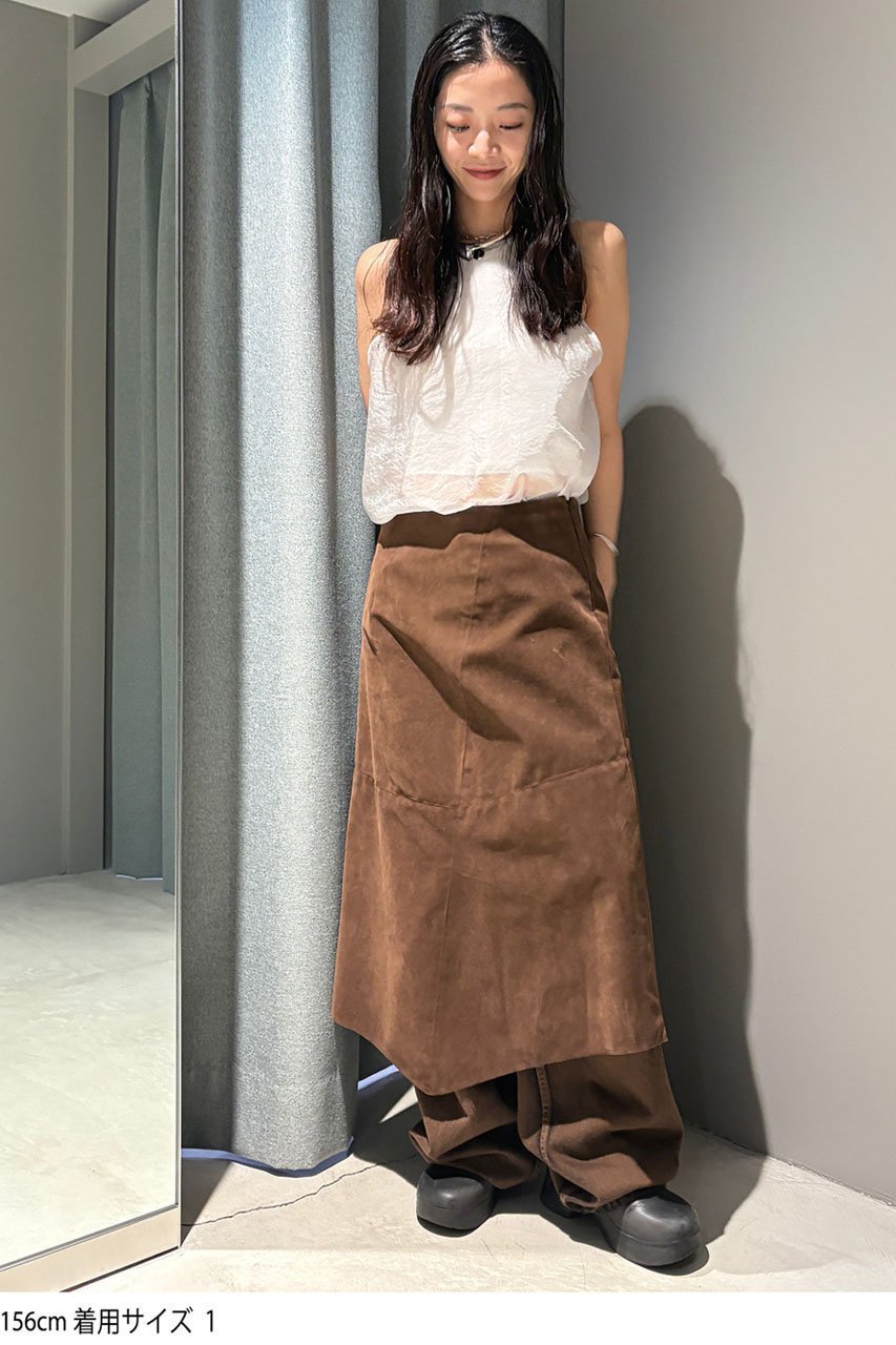 【スタニングルアー/STUNNING LURE】のrスエードイレギュラーヘムスカート 人気、トレンドファッション・服の通販 founy(ファニー) 　ファッション　Fashion　レディースファッション　Fashion for Women　スカート　Skirts　ロングスカート　Long Skirts / Maxi & Midi Skirts　スリット　Slit, Slit Detail　ロング　Long, Long-Length　秋　Autumn　other-7|ID: prp329100004624740 ipo3291000000033937388