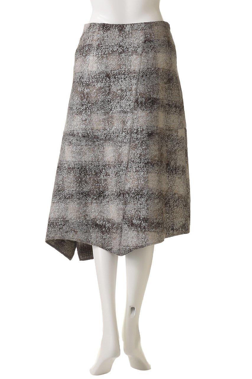 【スタニングルアー/STUNNING LURE】のrホイルチェックイレギュラーヘムスカート 人気、トレンドファッション・服の通販 founy(ファニー) 　ファッション　Fashion　レディースファッション　Fashion for Women　スカート　Skirts　ロングスカート　Long Skirts / Maxi & Midi Skirts　シルバー　Silver, Metallic Silver　スリット　Slit, Slit Detail　セットアップ　Set-Up, Coordinated Outfit　チェック　Check, Plaid, Tartan　プリント　Print, Printed Pattern　ベスト　Vest, Waistcoat　ロング　Long, Long-Length　other-4|ID: prp329100004624741 ipo3291000000033788126